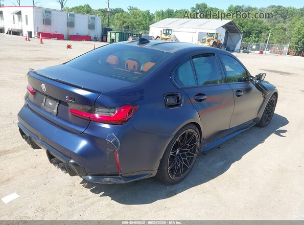 WBS43AY09NFN13814 2022 BMW M3 Синий Задняя правая четверть
