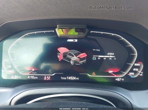 WBS43AY09NFN13814 2022 BMW M3 Синий Вид задних сидений