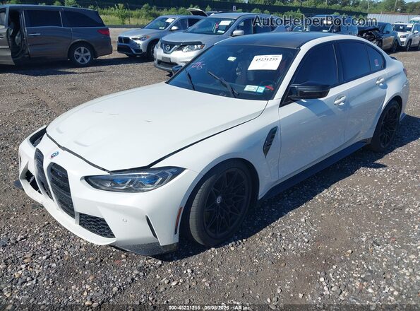 WBS43AY09PFN51563 2023 BMW M3 Белый Передняя левая четверть