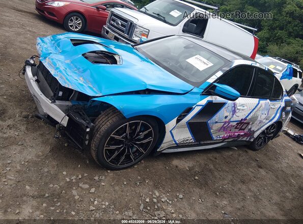 WBS43AY0XRFT44571 2024 BMW M3 Blue Սալոնի 360 աստիճան տեսք