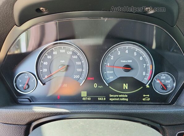 WBS4Y9C04LFH67681 2020 BMW M4 Charcoal Instrument cluster view