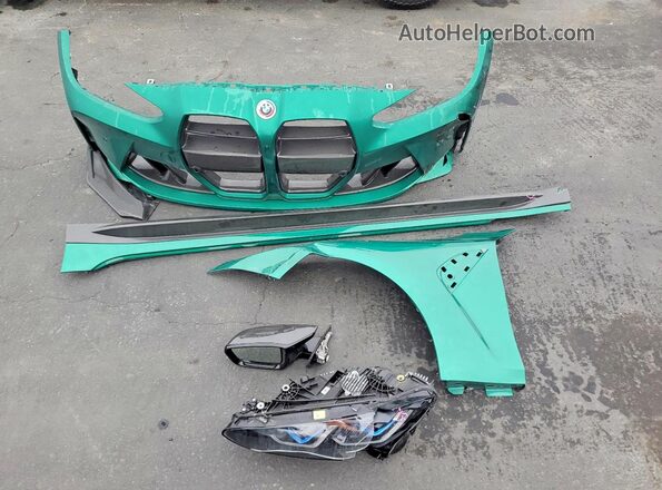WBS53AY05PFN72706 2023 BMW M3 Green Engine compartment view