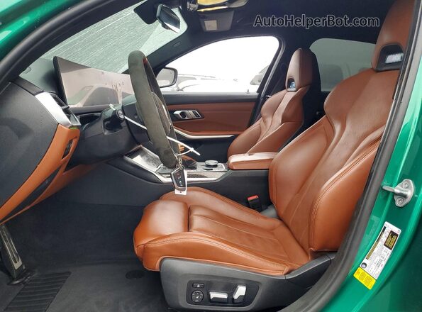 WBS53AY05PFN72706 2023 BMW M3 Green Front interior view