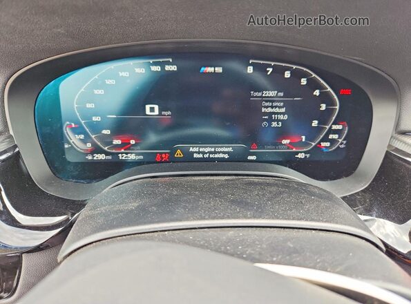 WBS83CH0XPCM97267 2023 BMW M5 Gray Вид щитка приладів