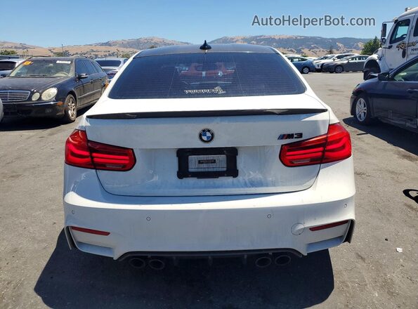 WBS8M9C34H5G85986 2017 BMW M3 White Widok z tyłu