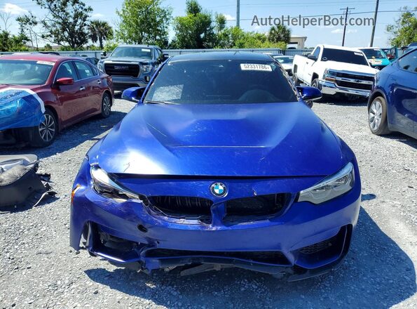 WBS8M9C56J5K99607 2018 BMW M3 Blue წინა ხედი