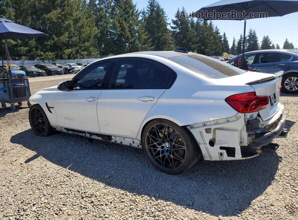 WBS8M9C59J5L71609 2018 BMW M3 White უკანა მარცხენა
