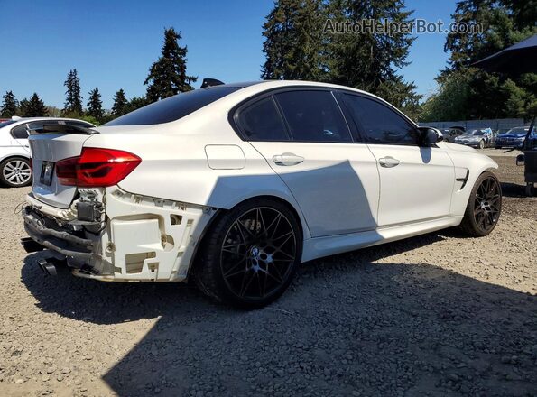 WBS8M9C59J5L71609 2018 BMW M3 White უკანა მარჯვენა