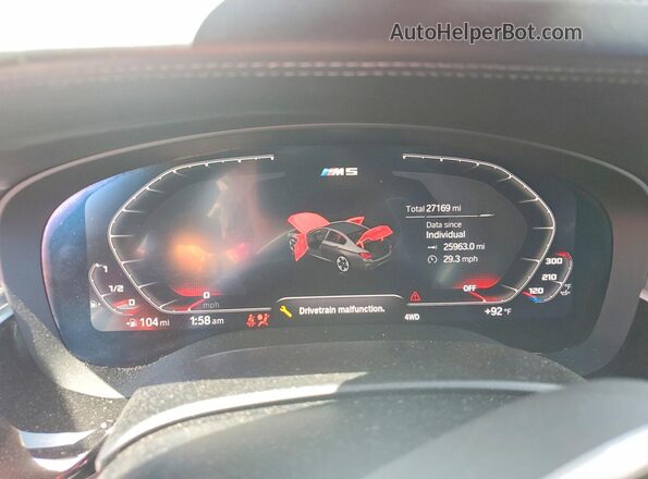 WBSJF0C09LCE55023 2020 BMW M5 Gray 