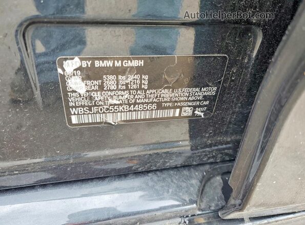 WBSJF0C55KB448566 2019 BMW M5 Black ძრავის განყოფილების ხედი