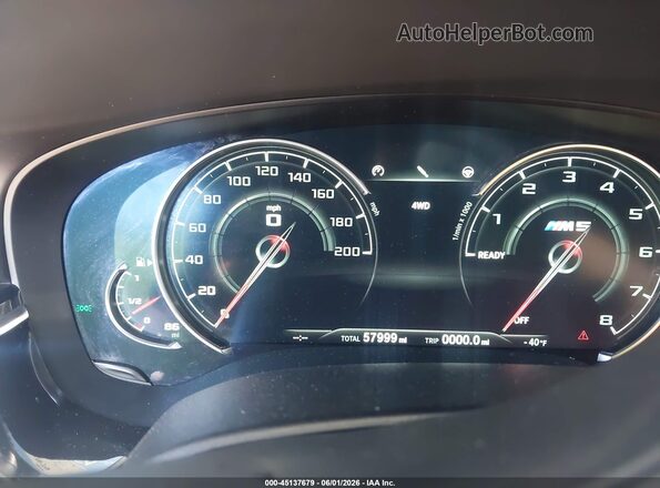 WBSJF0C57JB282016 2018 BMW M5 Gray უკანა სავარძლების ხედი