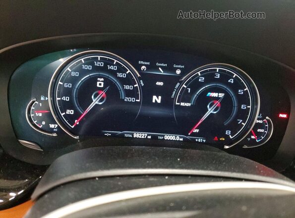 WBSJF0C57KB285807 2019 BMW M5 White Vista del cuadro de instrumentos
