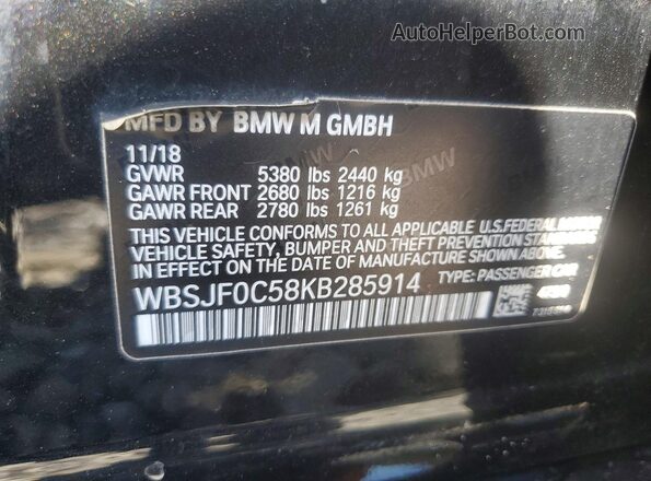 WBSJF0C58KB285914 2019 BMW M5 Black 