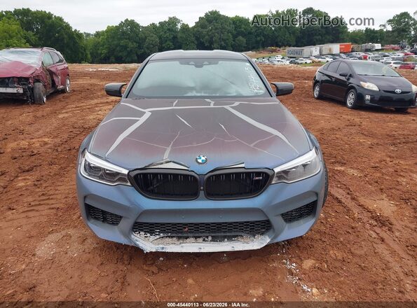 WBSJF0C59JB283152 2018 BMW M5 Blue Instrument cluster view