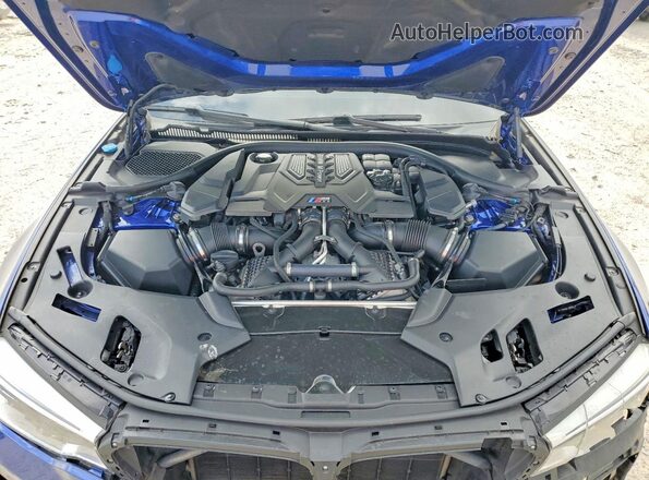 WBSJF0C59KB447789 2019 BMW M5 Blue ძრავის განყოფილების ხედი