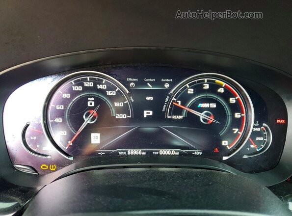 WBSJF0C59KB447789 2019 BMW M5 Blue ხელსაწყოთა პანელის ხედი