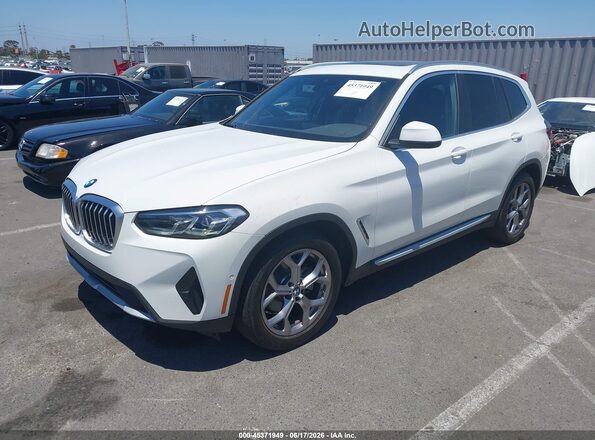 WBX47DP08RN295507 2024 BMW X3 White Առջևի ձախ երեք քառորդ տեսարան