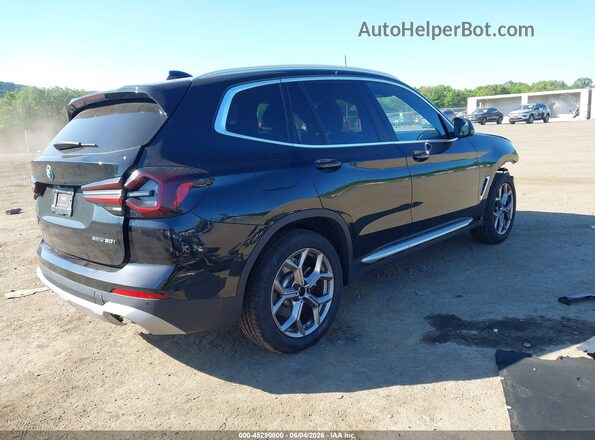 WBX57DP00NN181550 2022 BMW X3 Black Հետևի աջ