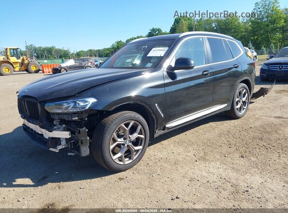WBX57DP00NN181550 2022 BMW X3 Black Առջևի ձախ երեք քառորդ տեսարան