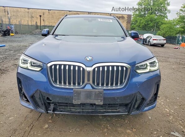 WBX57DP03NN173992 2022 BMW X3 Blue Դիմացի տեսք