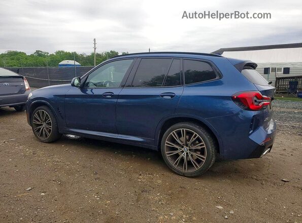 WBX57DP03NN173992 2022 BMW X3 Blue Հետևի ձախ