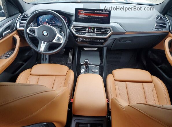 WBX57DP03NN173992 2022 BMW X3 Blue Առջևի վահանակի տեսք