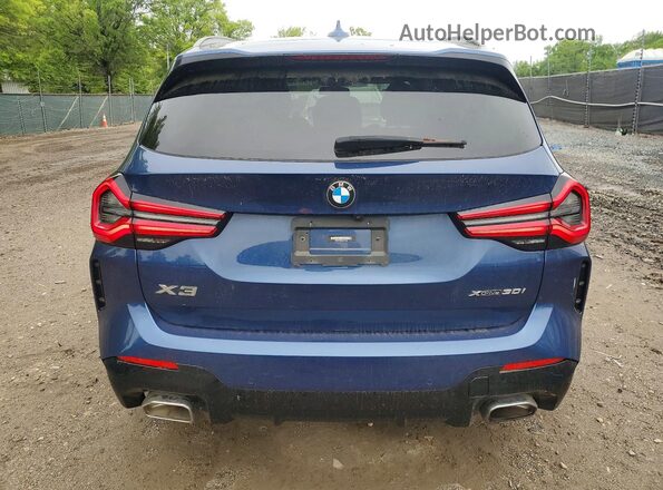 WBX57DP03NN173992 2022 BMW X3 Blue Հետևի տեսք