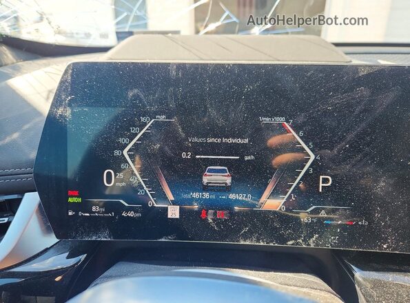 WBX73EF01P5Y22817 2023 BMW X1 White Вид щитка приладів
