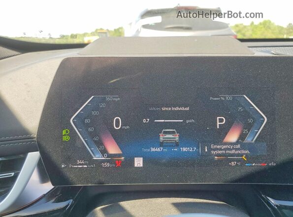 WBX73EF06R5Z74918 2024 BMW X1 Teal Instrument cluster view
