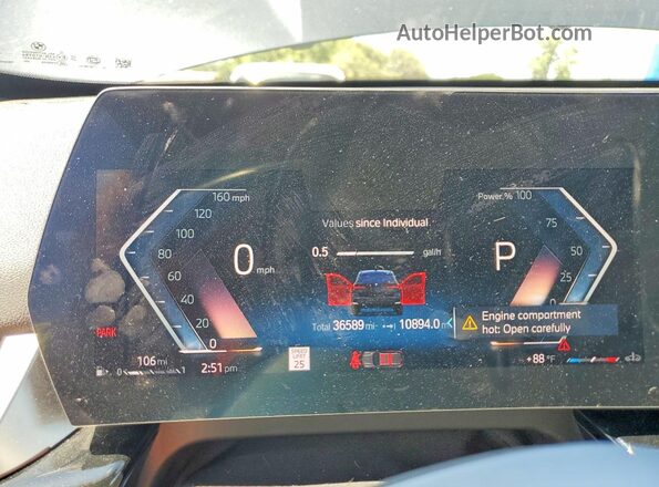 WBX73EF07P5X88527 2023 BMW X1 Black Instrument cluster view