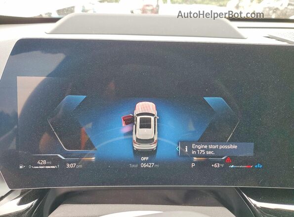 WBX73EF08S5083907 2025 BMW X1 White Instrument cluster view