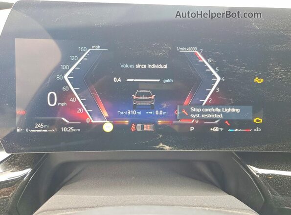 WBX73EF08T5537302 2026 BMW X1 Black Instrument cluster view