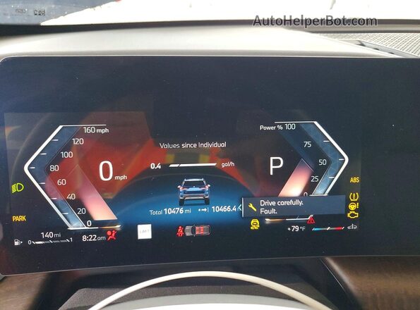 WBX73EF0XS5250882 2025 BMW X1 Blue Instrument cluster view