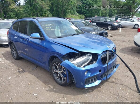 WBXHT3C30G5E48615 2016 BMW X1 Blue წინა ხედი