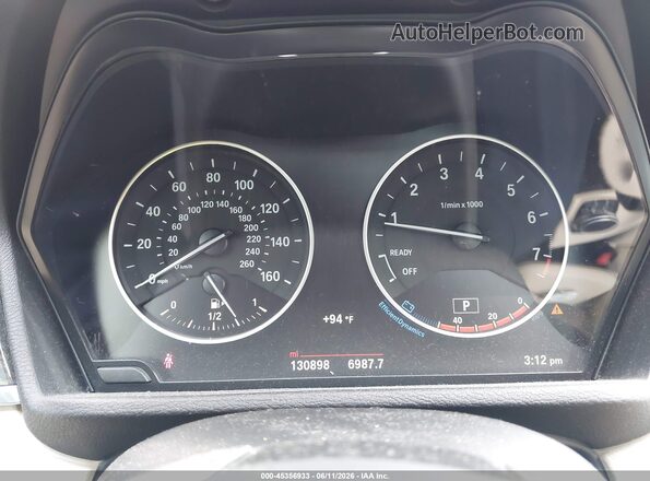 WBXHT3C30G5E53412 2016 BMW X1 White Вид задніх сидінь