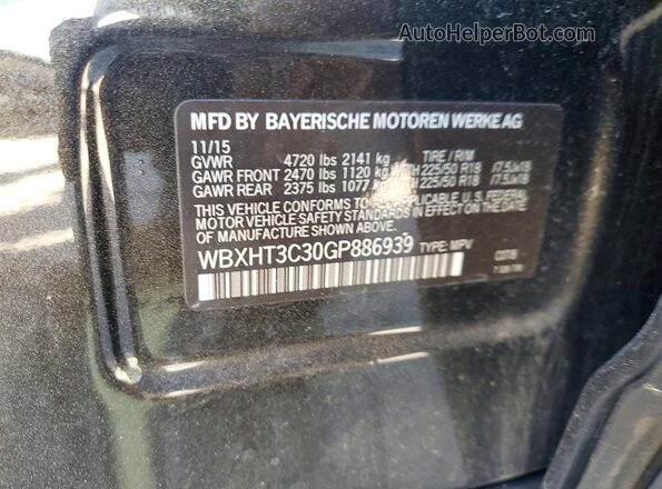 WBXHT3C30GP886939 2016 BMW X1 Brown Սալոնի 360 աստիճան տեսք