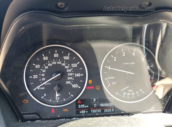 WBXHT3C30GP886939 2016 BMW X1 Brown Սարքավորումների վահանակի տեսք
