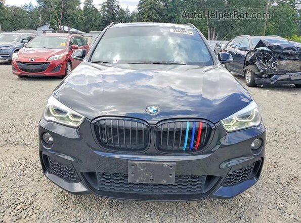 WBXHT3C30H5F83790 2017 BMW X1 Black Դիմացի տեսք
