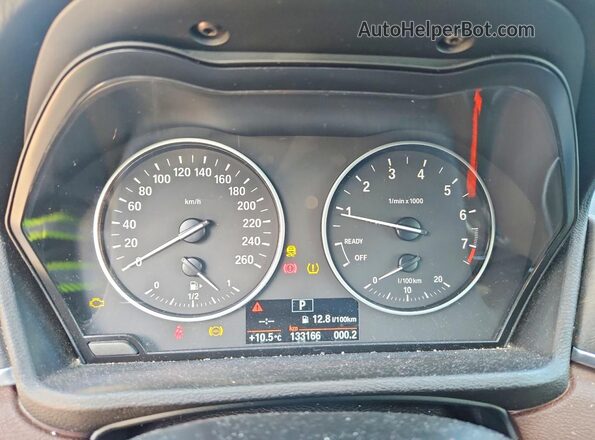 WBXHT3C32G5E53881 2016 BMW X1 Gray Սարքավորումների վահանակի տեսք