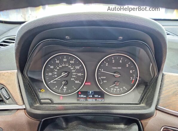 WBXHT3C32H5F78977 2017 BMW X1 White Instrument cluster view