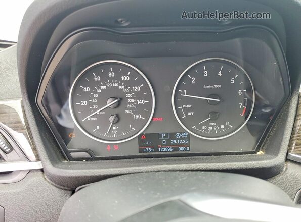 WBXHT3C34G5E52411 2016 BMW X1 Silver Instrument cluster view