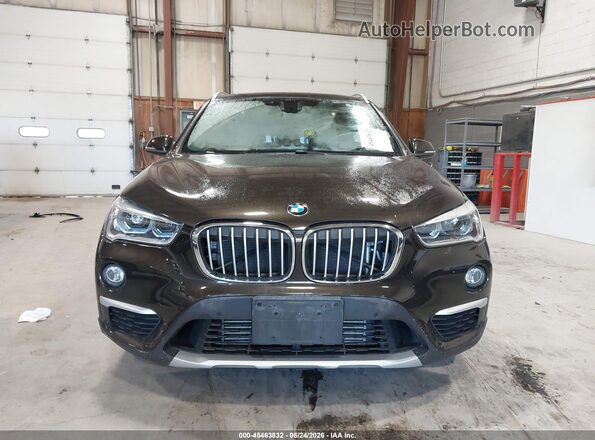 WBXHT3C34H5F85641 2017 BMW X1 Коричневый Вид щитка приборов