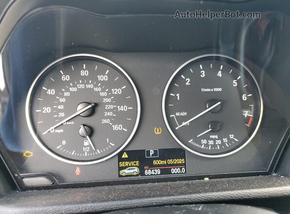 WBXHT3C36G5E50725 2016 BMW X1 Black Вид щитка приладів