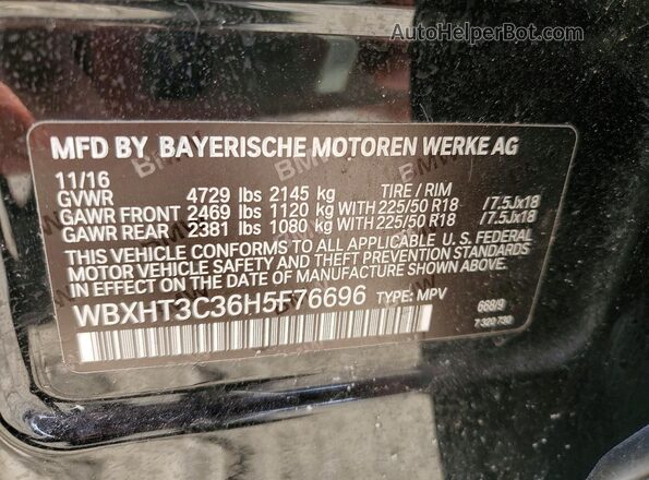 WBXHT3C36H5F76696 2017 BMW X1 Black 