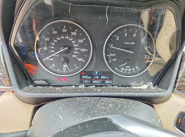 WBXHT3C38G5E53397 2016 BMW X1 Blue Vista del cuadro de instrumentos