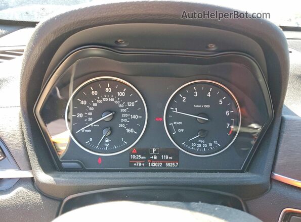 WBXHT3C39H5F67894 2017 BMW X1 Black Instrument cluster view