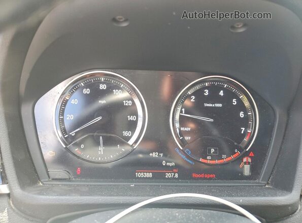 WBXHT3C3XJ3H31297 2018 BMW X1 Белый Вид щитка приборов