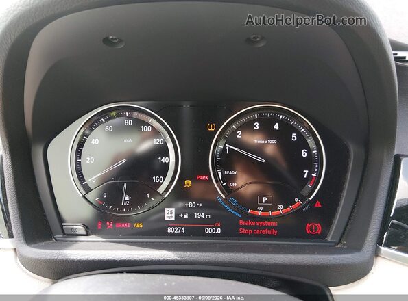 WBXHT3C59K5L37732 2019 BMW X1 White უკანა სავარძლების ხედი