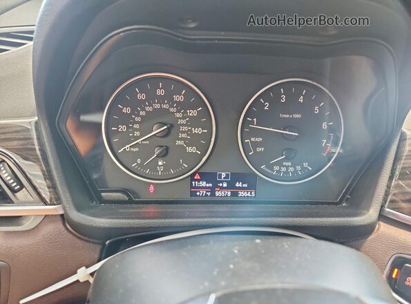 WBXHT3Z34G4A51521 2016 BMW X1 Charcoal Սարքավորումների վահանակի տեսք