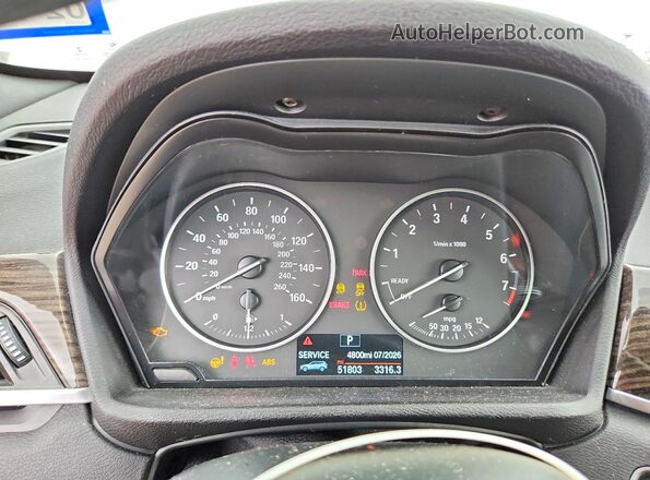 WBXHT3Z34H4A57871 2017 BMW X1 Серебряный Вид щитка приборов